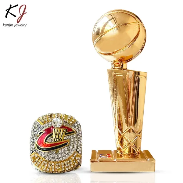 Design Cleveland Cavaliers NBA Championship Ring Replica Gold Multicolor Ring Jewelry - 3