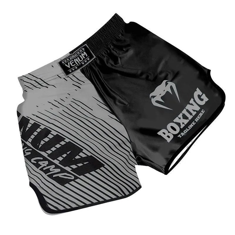 UFC x Venum Venum Boxing Camp Shorts Black / Gray Shorts