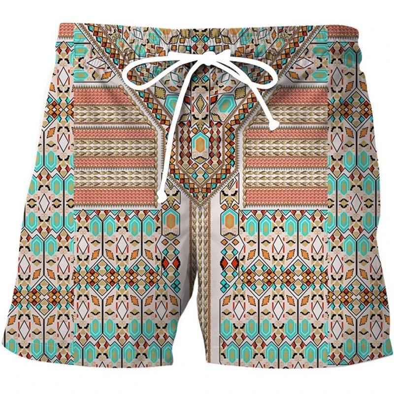 Design Striped Vertical Pattern Swim Trunks Swimwear - 2