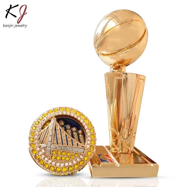 Design Kanjin Jewelry NBA Championship Trophy Replica Gold Decorative Trophy Accessories - 3