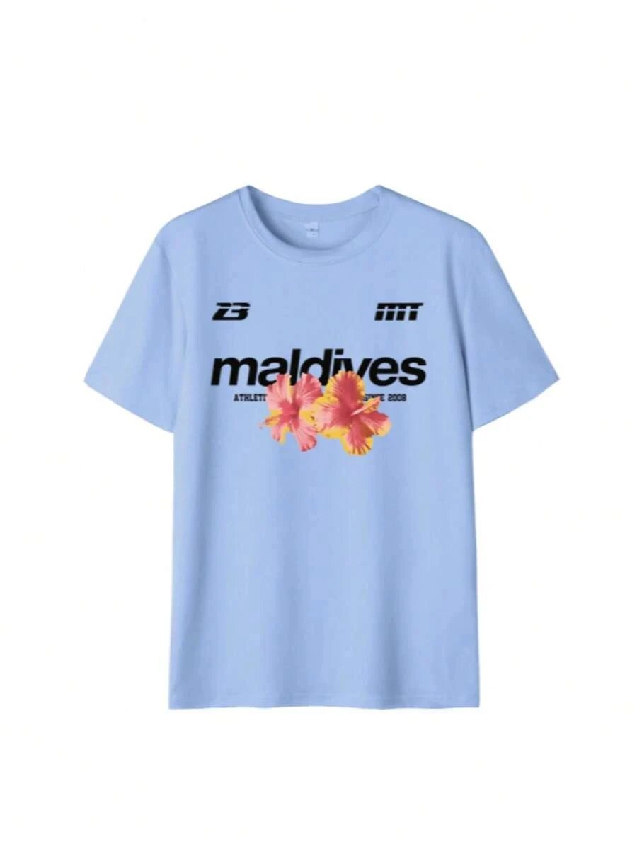 Design Maldives Athletix Graphic Print Beige T-Shirt T-Shirts - 11