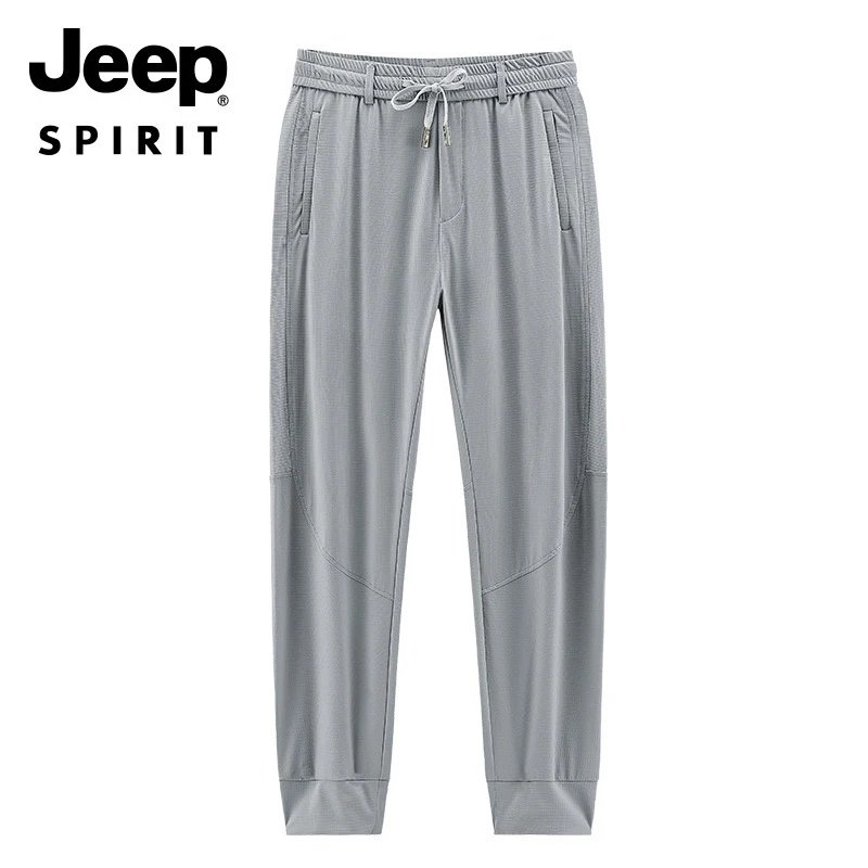 Design Jeep Spirit Lightweight Mesh Joggers Gray Pants