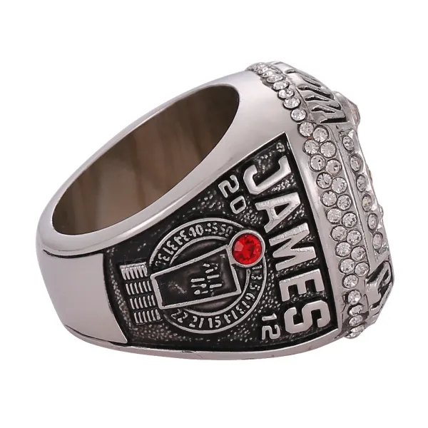 Design Miami Heat NBA Championship Ring Replica Silver Black Gold Jewelry - 5