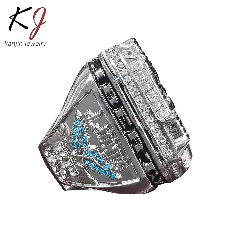 Design Kanjin Jewelry Butterfly Crystal Ring Silver Blue Black Jewelry - 4