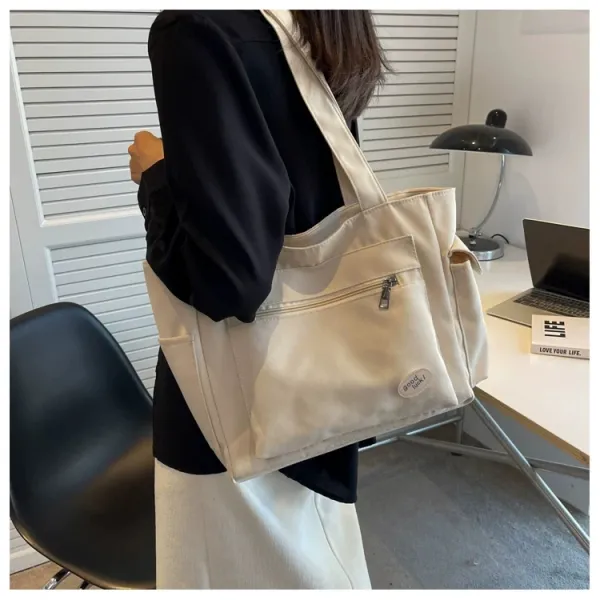 Design Good Luck! Tote Bag Beige Handbag Tote Bag - 14