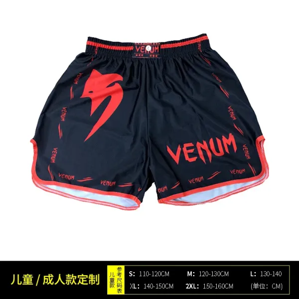 UFC x Venum Venum Sports Black Satin Muay Thai Shorts - 14