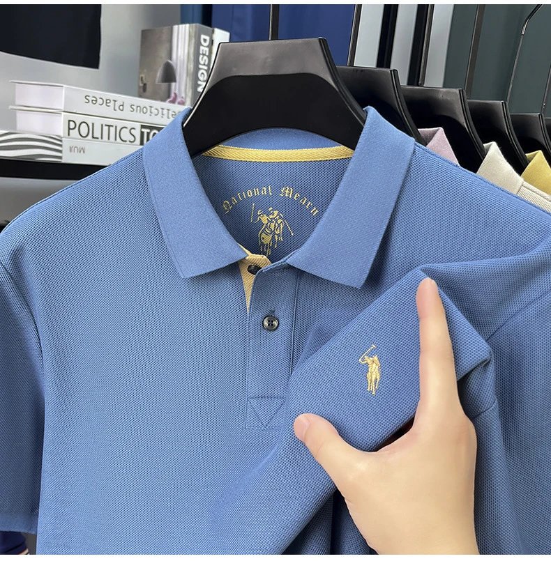 Polo Ralph Lauren Classic Fit Polo Black with Gold Pony Logo Tops Polo - 15