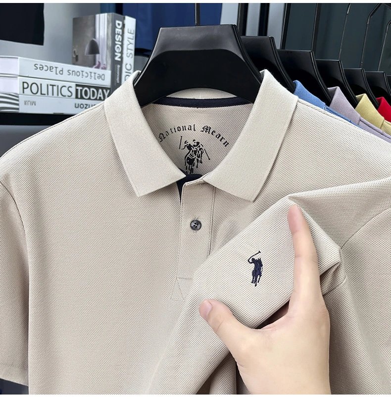 Polo Ralph Lauren Classic Fit Polo Black with Gold Pony Logo Tops Polo - 19
