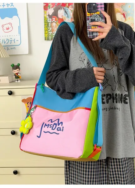 Design JMsDai Colorblock Hobo Bag Multicolor Shoulder Bag Hobo Bag - 26