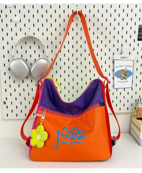 Design JMsDai Colorblock Hobo Bag Multicolor Shoulder Bag Hobo Bag - 34
