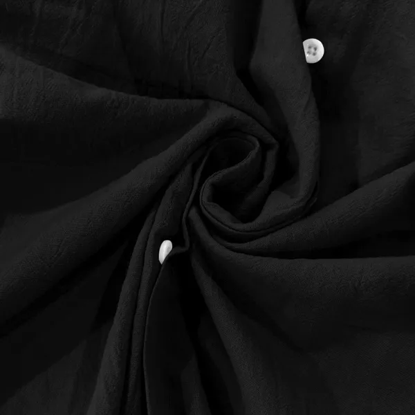 Design Linen Button-Up Shirt White Tops Shirt - 17