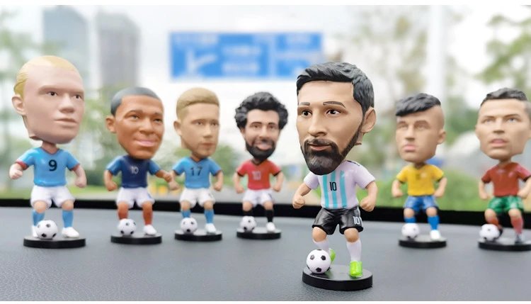 CBF Ronaldinho Bobblehead Figure Yellow / Blue Collectible Accessories - 10
