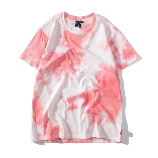 Design Tie-Dye Pink and White T-Shirt - 1