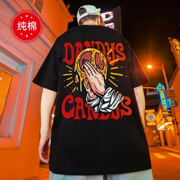 Design Dandys Candys Graphic Print White T-Shirt T-Shirts - 19