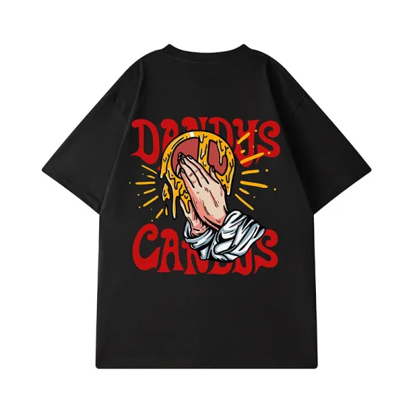 Design Dandys Candys Graphic Print White T-Shirt T-Shirts - 15