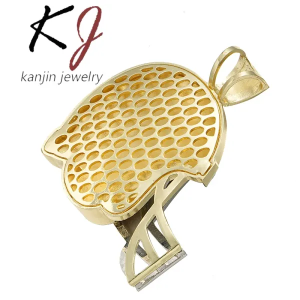 Design Kanjin Jewelry Football Helmet Pendant with Cuban Chain Necklace Jewelry - 9