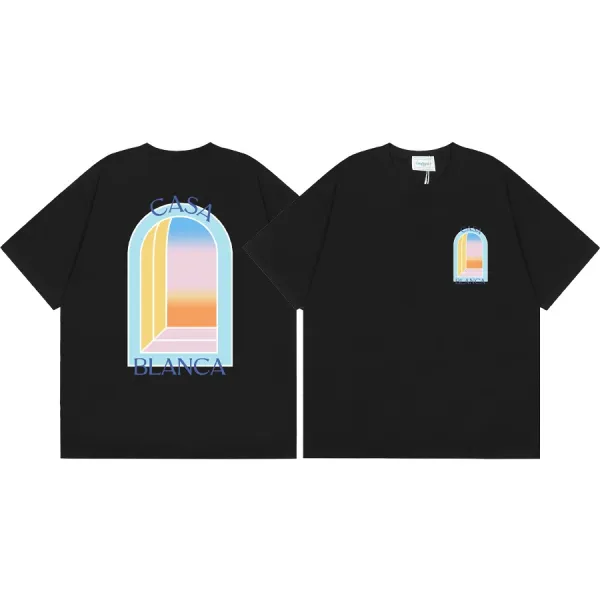 Casablanca Graphic Print Oversized T-Shirt Black - 4