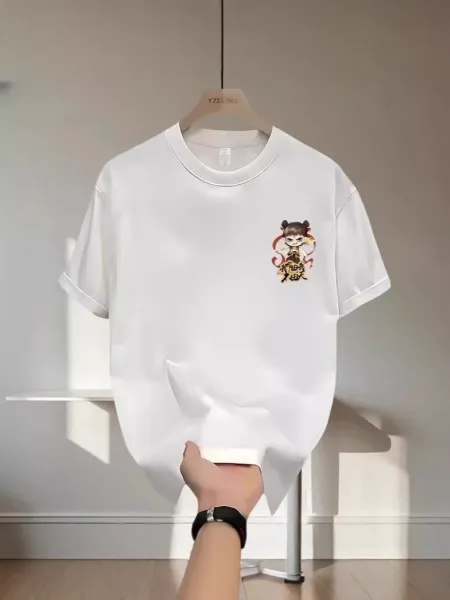 Design Nezha Graphic Print White T-Shirt - 9