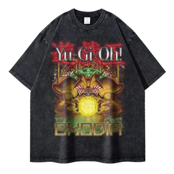 Design Yu-Gi-Oh! Exodia Graphic Oversized T-Shirt Black T-Shirts - 1