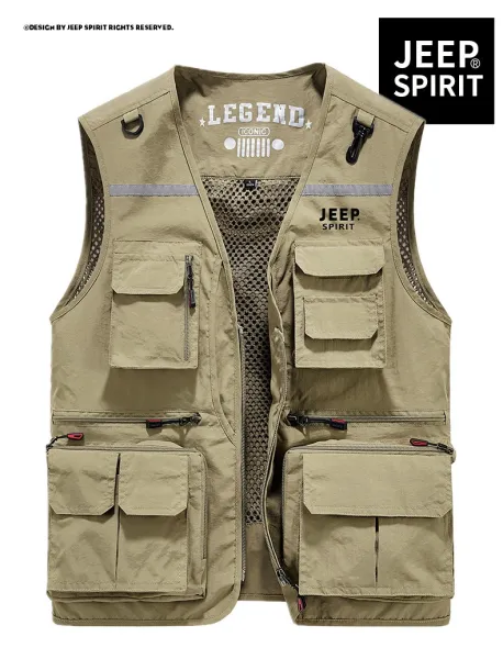 Design Jeep Spirit Legend Utility Vest Beige Vest - 3