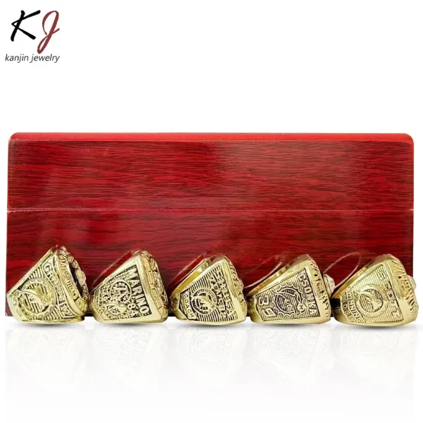 Design Kanjin Jewelry Championship Rings Set Blue and Gold Ring Set Jewelry - 7