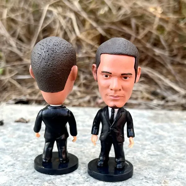 Design Custom Bobblehead Figurine Black Suit Collectible Accessories - 1