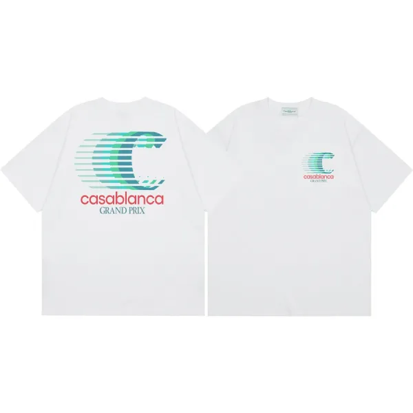 Casablanca Grand Prix Graphic T-Shirt White - 1