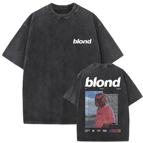 Frank Ocean blond Oversized Acid Wash T-Shirt - 5