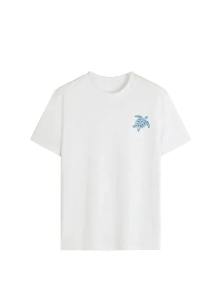 Design 'The Ocean Is Calling' Sea Turtle Graphic Oversized T-Shirt Light Blue - 10