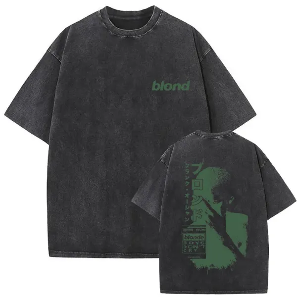 Frank Ocean blond Oversized Acid Wash T-Shirt - 22