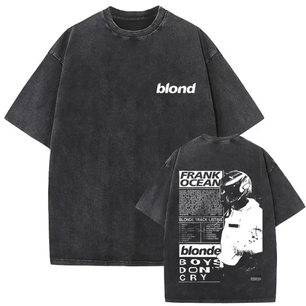 Frank Ocean blond Oversized Acid Wash T-Shirt - 33