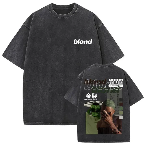 Frank Ocean blond Oversized Acid Wash T-Shirt - 34