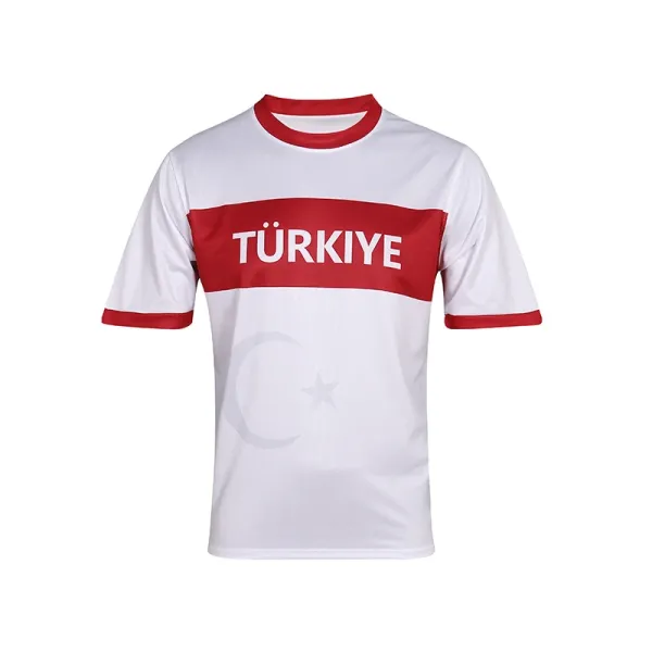Design Türkiye Flag Stripe T-Shirt White / Red - 1