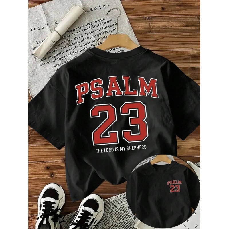 Psalm 23 Red Print Black