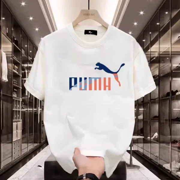 Puma Logo Graphic Print White T-Shirt - 3