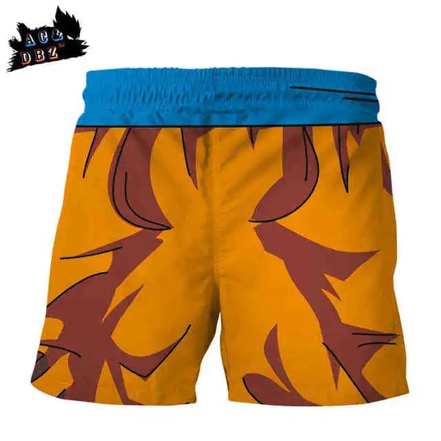 Design Dragon Ball Z Comic Panel Print Orange Swim Shorts Swimwear - 3