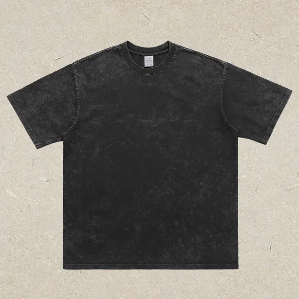 Design Acid Wash Black T-Shirt - 1
