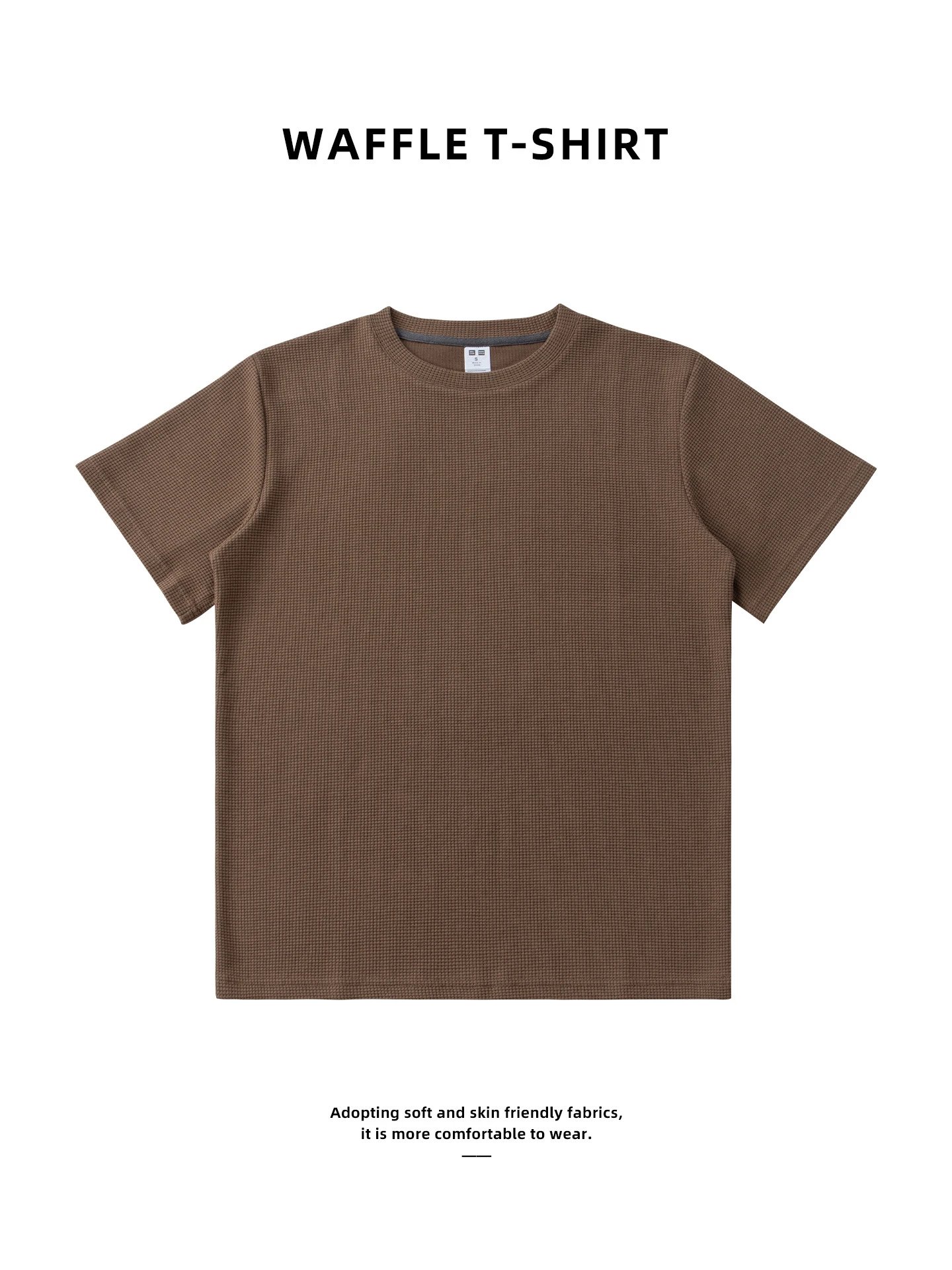 Design Waffle T-Shirt Brown T-Shirts - 6