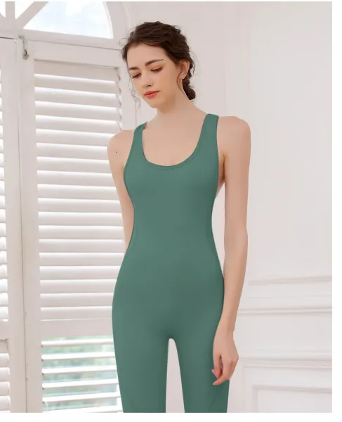 Design Racerback Cutout Bodysuit Black Activewear - 24