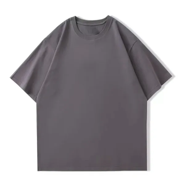 Design Oversized Crewneck T-Shirt Gray - 1