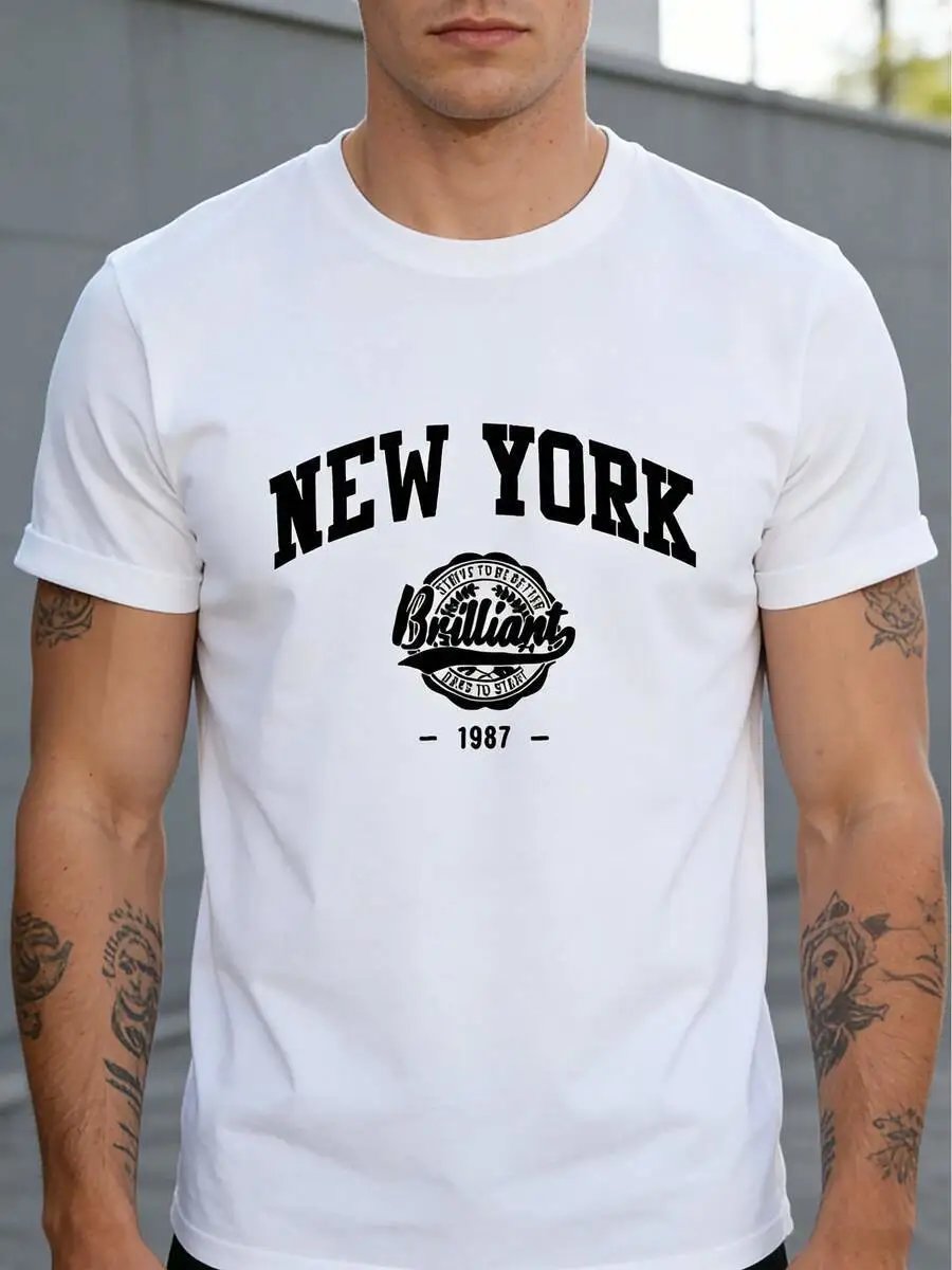 Design New York Brilliant 1987 Graphic T-Shirt White - 16