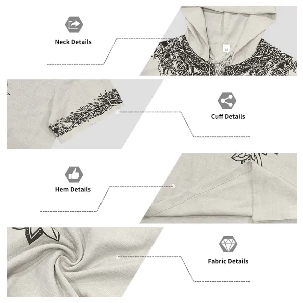 Design Tree of Life Hooded Tee Army Green Hoodie - 52