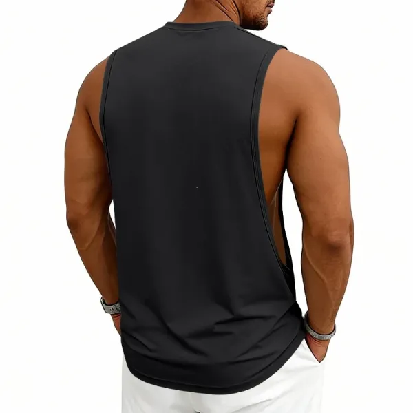 Design X Logo Cut-Out Sleeveless Tank Beige Vest-Top - 50