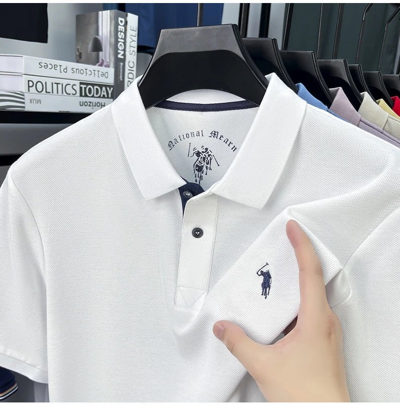 Polo Ralph Lauren Classic Fit Polo Black with Gold Pony Logo Tops Polo - 17