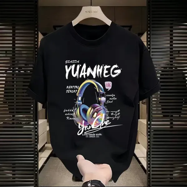 Design Yuanhe Graphic Print Black T-Shirt T-Shirts - 2