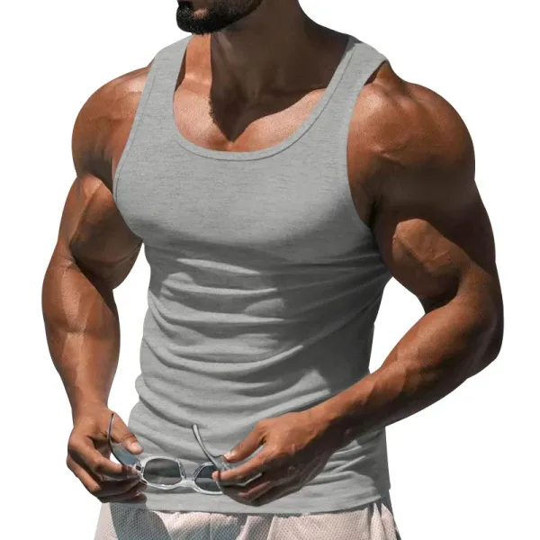 Design Basic Fit White Vest-Top - 20