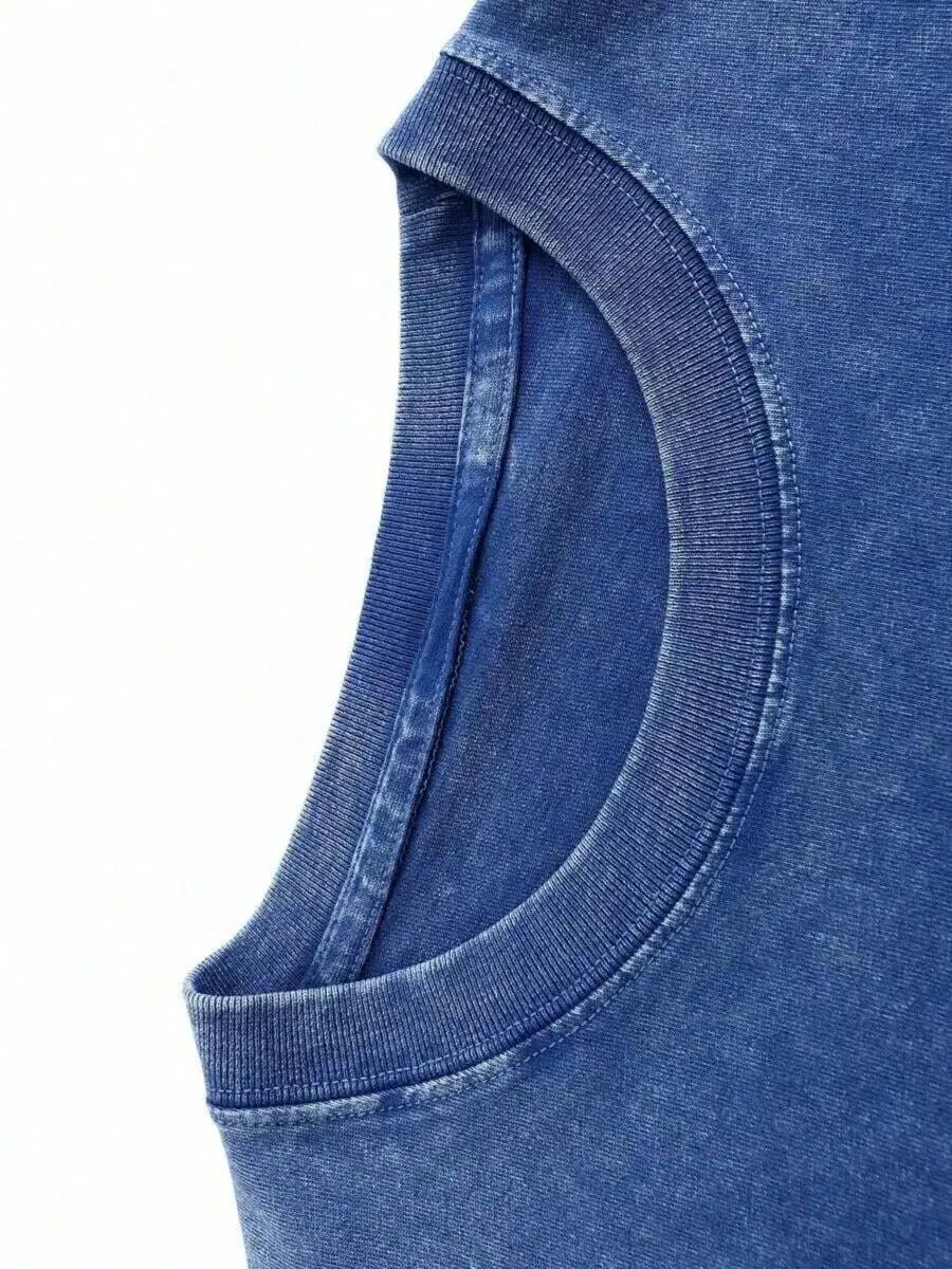 Design 'It Is What It Is' Acid Wash Blue T-Shirt - 12