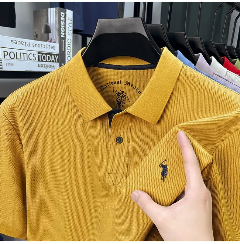 Polo Ralph Lauren Classic Fit Polo Black with Gold Pony Logo Tops Polo - 27