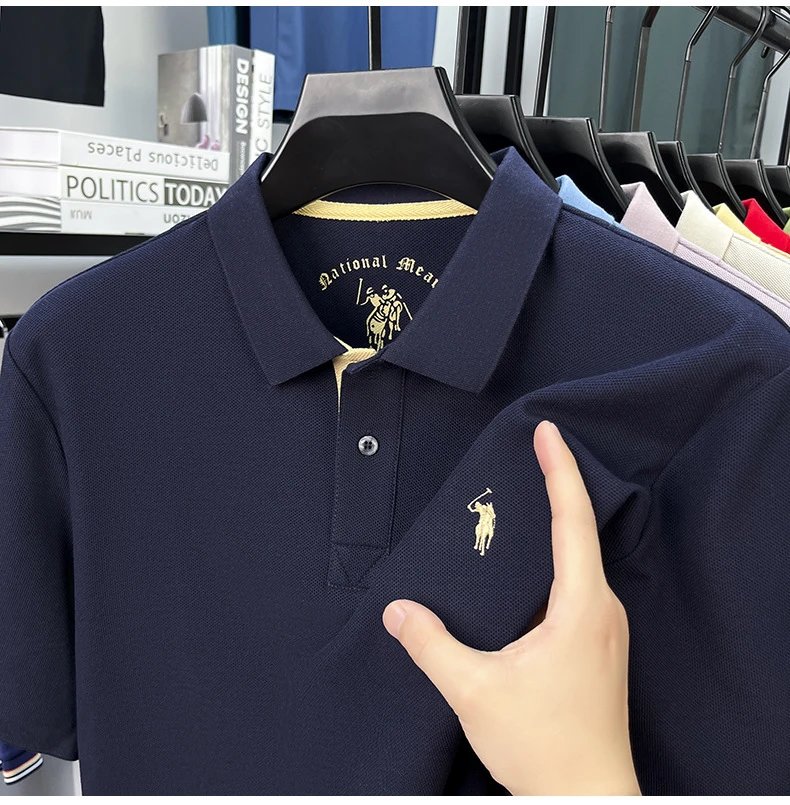 Polo Ralph Lauren Classic Fit Polo Black with Gold Pony Logo Tops Polo - 31