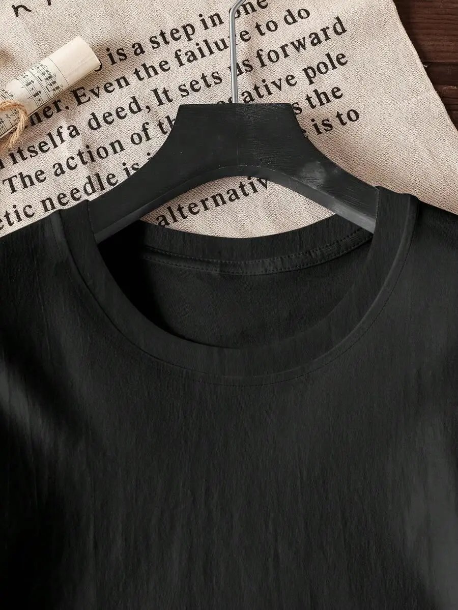 Design Psalm 23 Red Print Black T-Shirt - 10